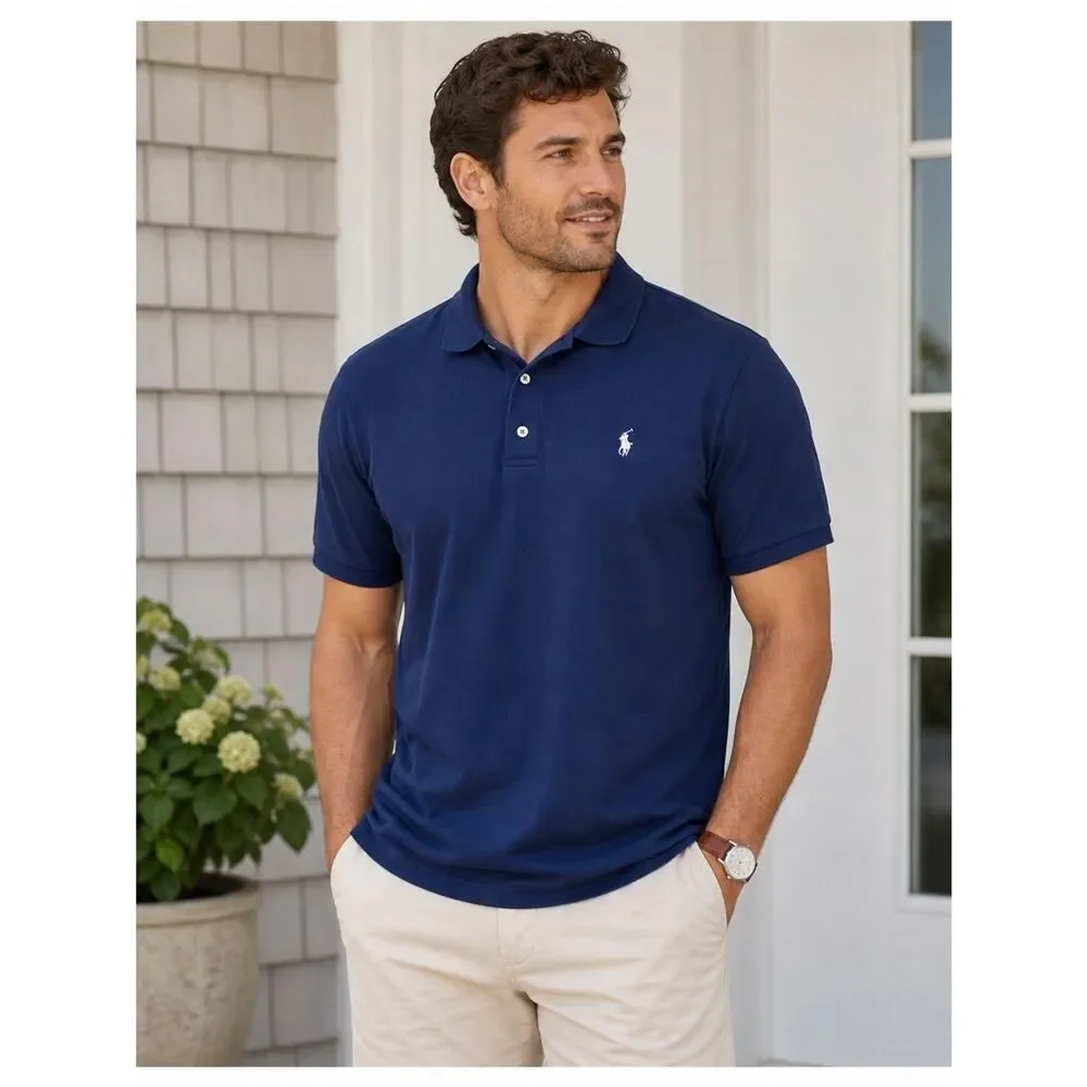 Polo by Ralph Lauren Men's Navy Blue Shirt